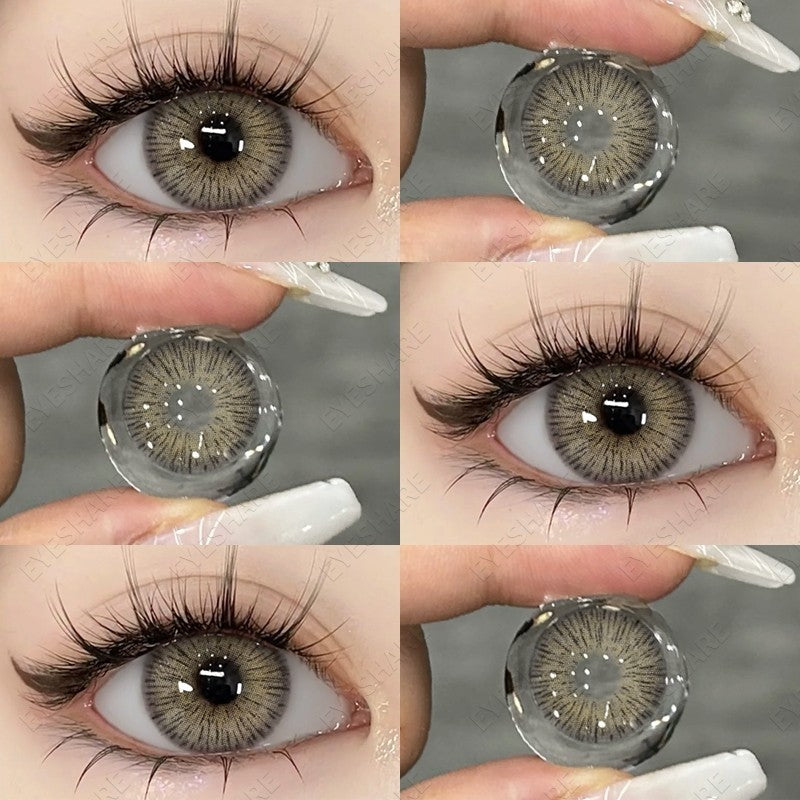 【COD】Softlens Sepasang Lensa kontak warna, lensa warna HOLLAND seri softlen Normal soflen brown Berwarna Lensa Besar Ukuran 14.5mm/Free Lens Case