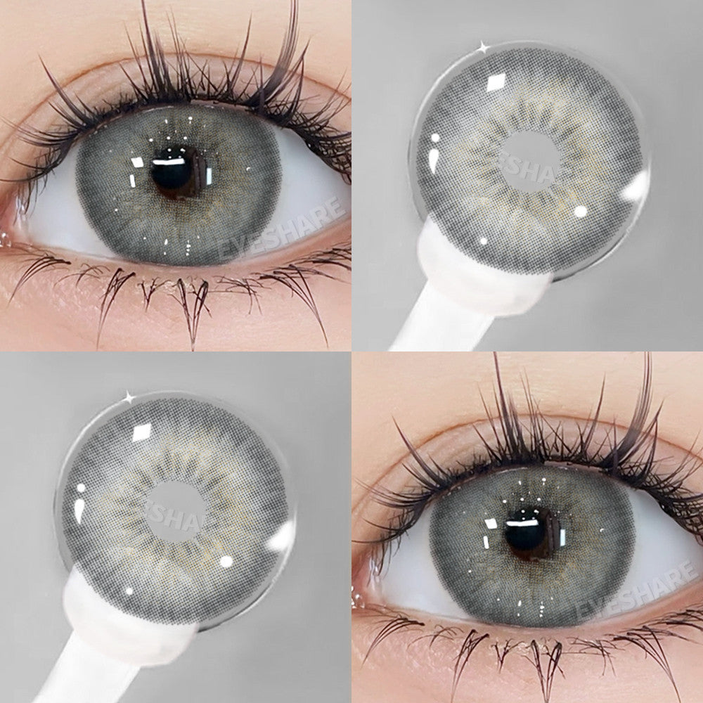 Eyeshare Softlens 15mm Big Eyes Black 1Pasang Gray Lensa Kontak
