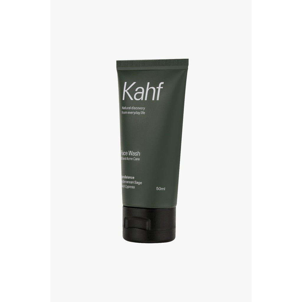 Kahf Face Wash Oil and Acne Care 50 ml - Sabun Cuci Muka Pria untuk Kulit Berminyak dan Berjerawat - Suitable for Daily Use