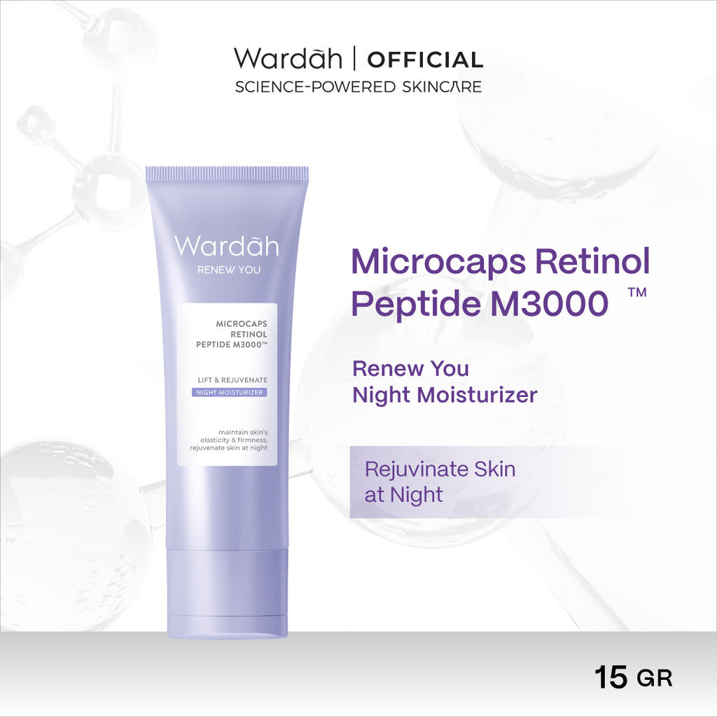 WARDAH Renew You Series Lengkap - Foam Cleanser, Toner Essence, Renewal Serum, Eye Cream, Day Moisturizer, Night Moisturizer - Skincare