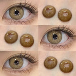 【COD】Softlens Sepasang Lensa kontak warna, lensa warna HOLLAND seri softlen Normal soflen brown Berwarna Lensa Besar Ukuran 14.5mm/Free Lens Case