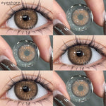 【COD】Softlens Sepasang Lensa kontak warna, lensa warna HOLLAND seri softlen Normal soflen brown Berwarna Lensa Besar Ukuran 14.5mm/Free Lens Case