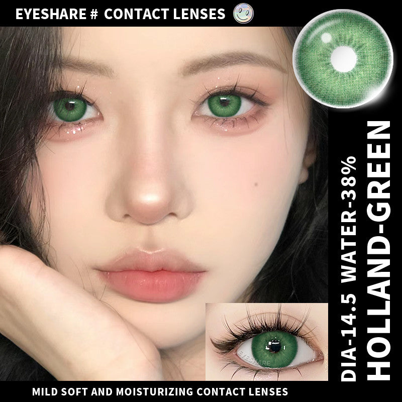 【COD】Softlens Sepasang Lensa kontak warna, lensa warna HOLLAND seri softlen Normal soflen brown Berwarna Lensa Besar Ukuran 14.5mm/Free Lens Case