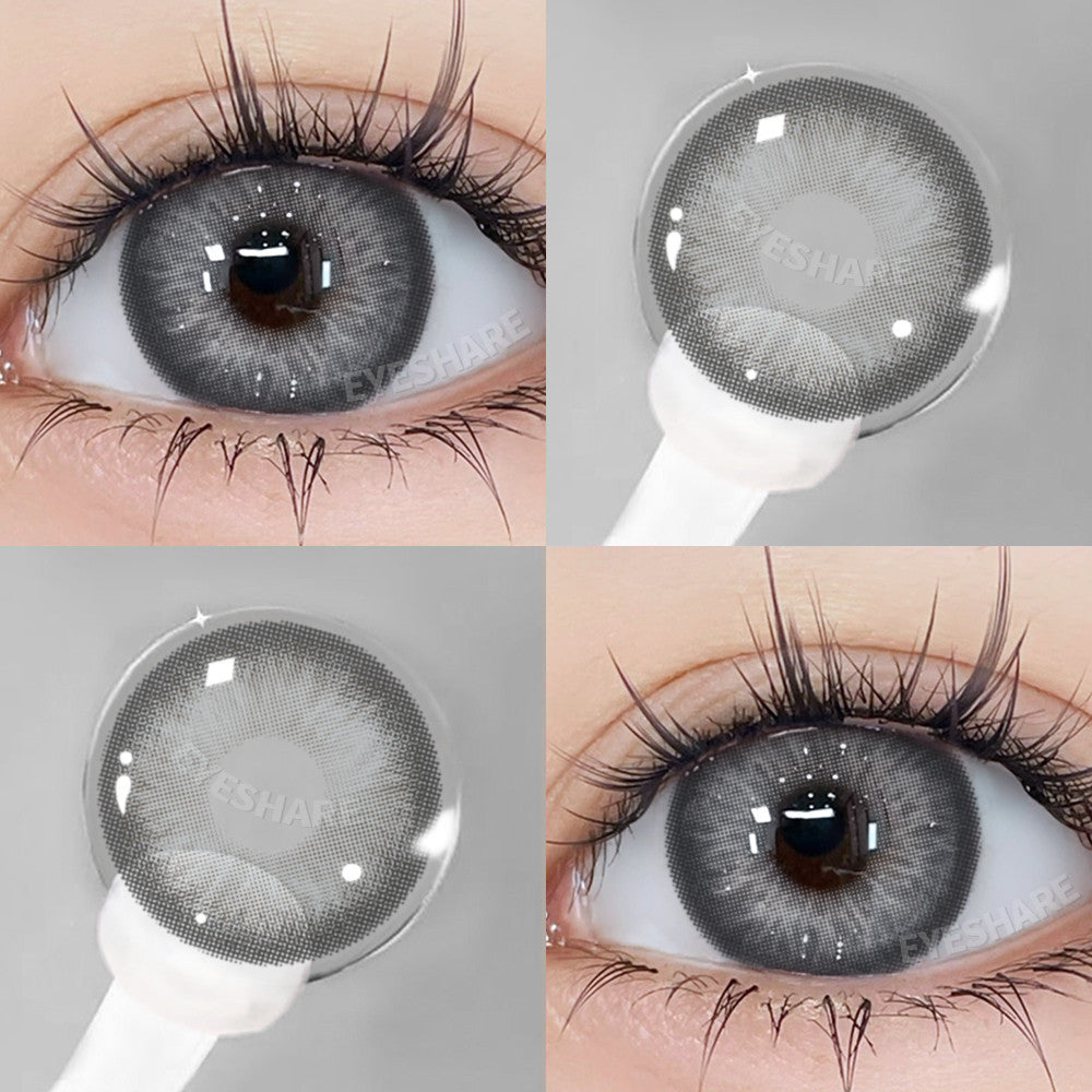 Eyeshare Softlens 15mm Big Eyes Black 1Pasang Gray Lensa Kontak