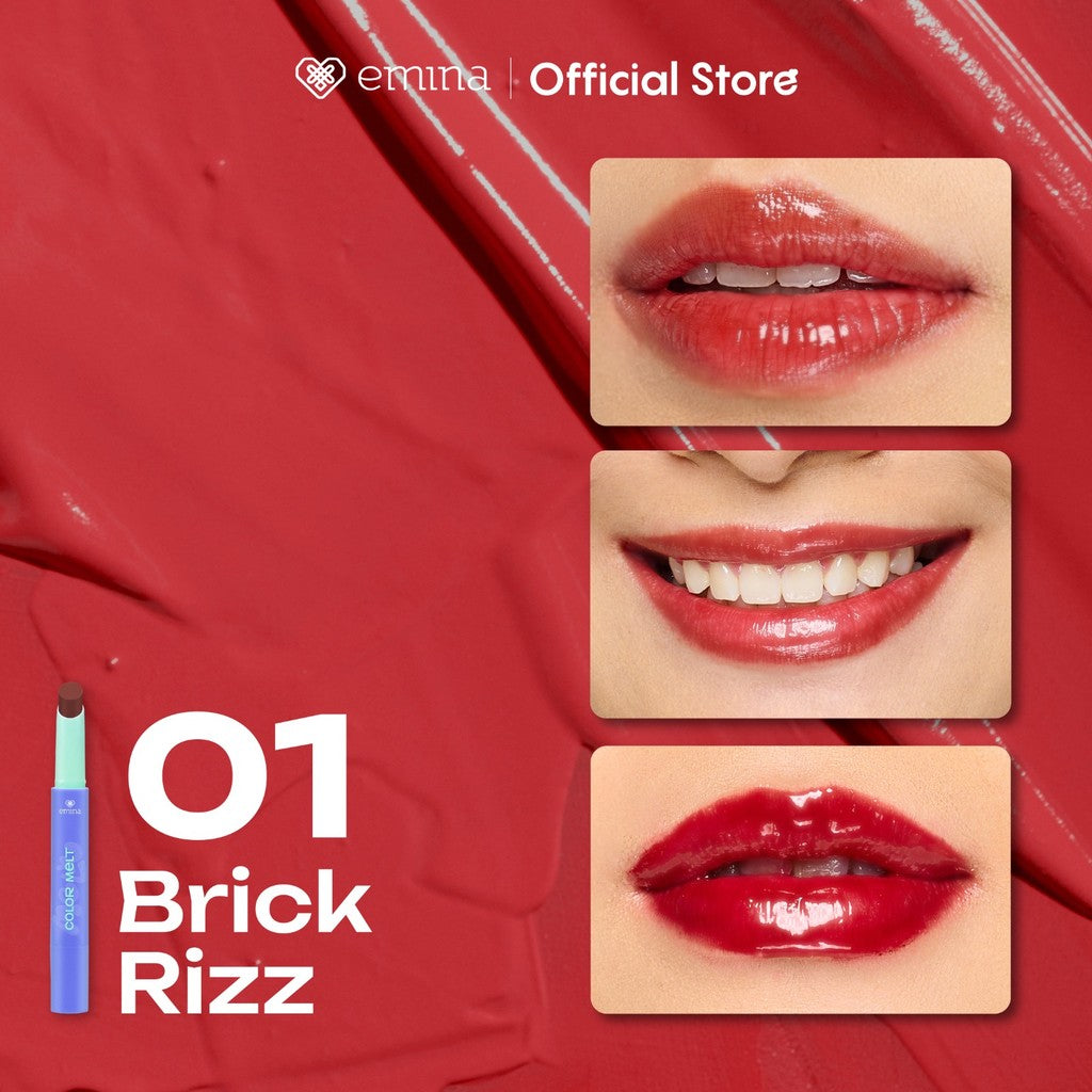 [FLASH SALE] NEW! Emina Hyalupeptide Color Melt Balm - Tinted Lip Balm Melembabkan & Mencerahkan Bibir, Lightweight & Cover Bibir Gelap with Peptide | Memperkuat Lip Barrier - Cocok untuk Bibir Sensitif