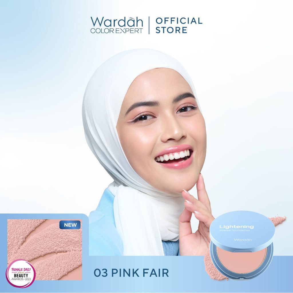 WARDAH Lightening Powder Foundation Light Feel 12g Two Way Cake Bedak Padat Ringan Matte dengan Niacinamide Powder Compact Cushion untuk Skin Cerah Blur Tahan Lama All Skin Type Feel Glad No Cakey All Day Makeup
