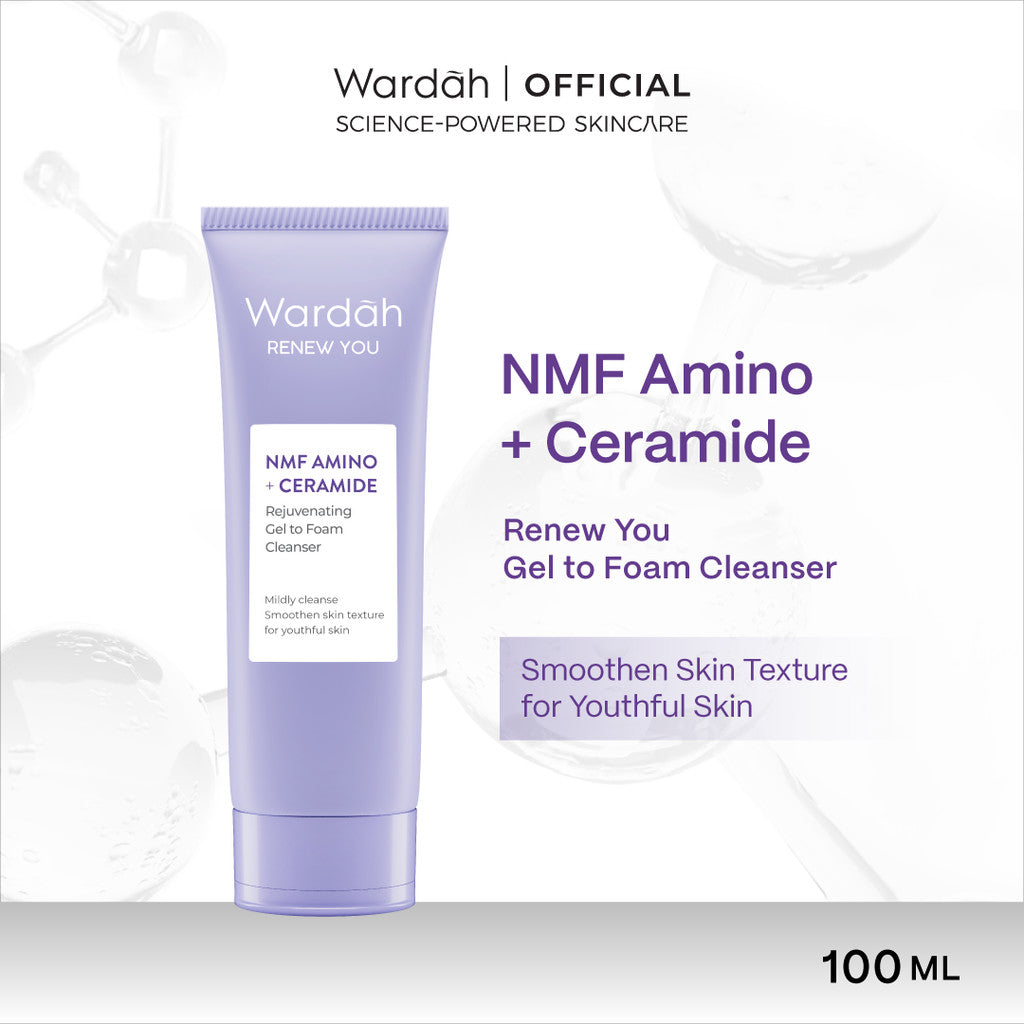 WARDAH Renew You Series Lengkap - Foam Cleanser, Toner Essence, Renewal Serum, Eye Cream, Day Moisturizer, Night Moisturizer - Skincare