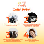 BUNDLE ISI 3 - Makarizo Hair Energy Easy Colourz 26 mL - Natural Black - Hair Color - Pewarna Rambut