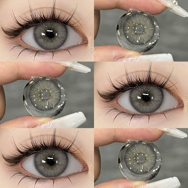 【COD】Softlens Sepasang Lensa kontak warna, lensa warna HOLLAND seri softlen Normal soflen brown Berwarna Lensa Besar Ukuran 14.5mm/Free Lens Case