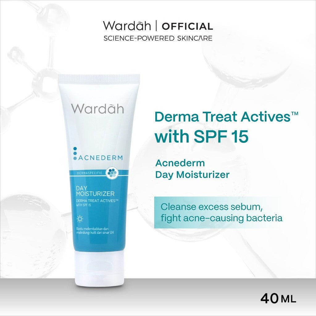 WARDAH Acnederm Acne Care All Series Lengkap - Balm, Salicylic Acid Zinc Acne Clearing Low pH Foaming Cleanser, Pore Refining Toner, Serum, Treatment Gel, Day Moisturizer, Night Treatment Moisturizer, Face Powder, Micellar Water, UV Shield - Skincare