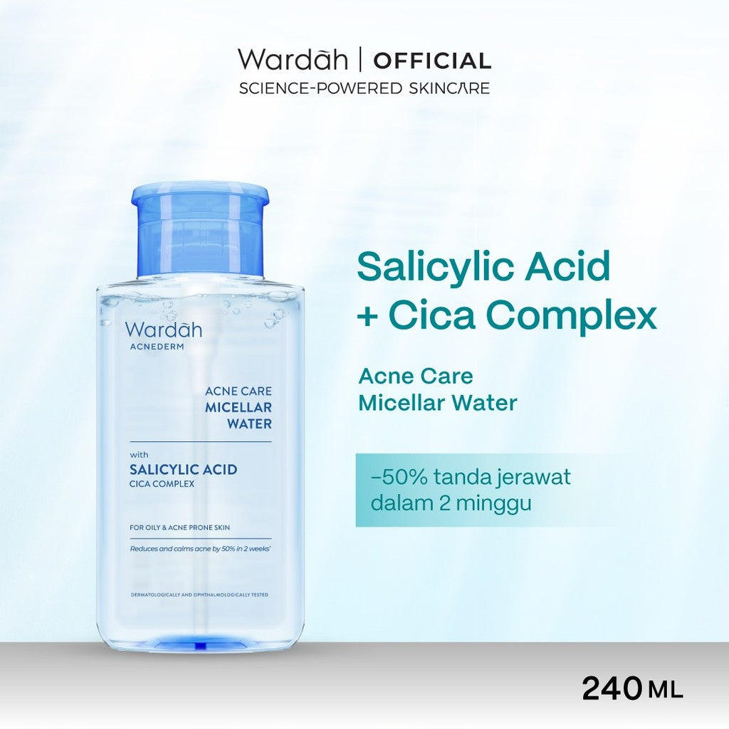 WARDAH Acnederm Acne Care All Series Lengkap - Balm, Salicylic Acid Zinc Acne Clearing Low pH Foaming Cleanser, Pore Refining Toner, Serum, Treatment Gel, Day Moisturizer, Night Treatment Moisturizer, Face Powder, Micellar Water, UV Shield - Skincare