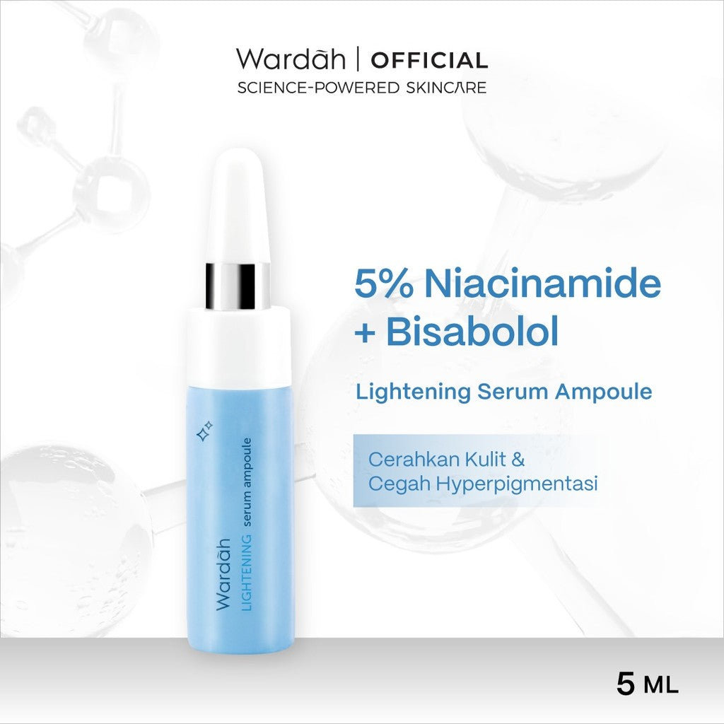 WARDAH Lightening All Series Lengkap - Micellar Gentle Wash, Whip Facial Foam, Oil-Infused Micellar Water, Cleansing Milk, Blue Clay Mask, Face Mist, Face Toner, Gentle Exfoliator, Serum Ampoule, Day Night Cream Advanced Niacinamide - Skincare
