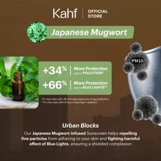 Kahf Sunscreen Moisturizer Triple Plus Protection (30ml) SPF 30 PA++++ - Japanese Mugwort - Non Acnegenic & Non Comedogenic - Non Oily Anti Bluelight and Pollution for All Skin Type - UV Protection - Pelindung Matahari