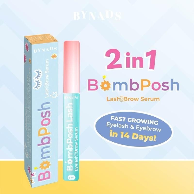 [3PCS] Bynads 2in1 Bombposh Lash and Brow Serum Bynads Eyelash Brow Serum Penumbuh Bulu Mata dan Alis By Bombposh Bynads
