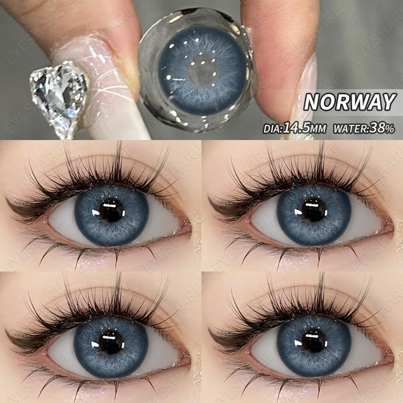 Eyeshare Softlens 15mm Big Eyes Black 1Pasang Gray Lensa Kontak