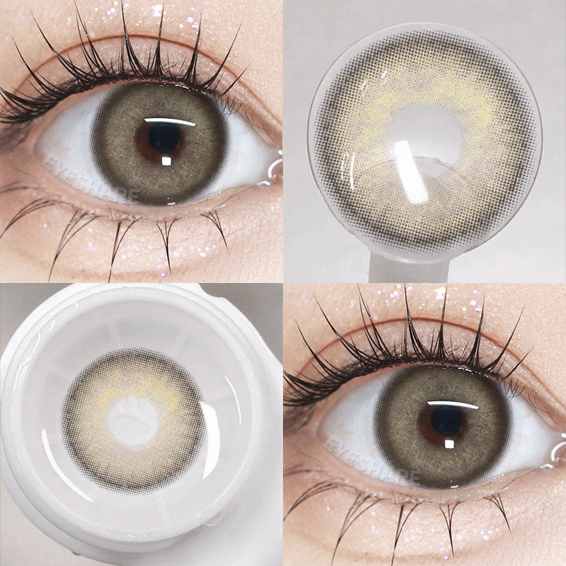 Eyeshare 15mm Softlens Jakarta Gray Big Eyes 1 Pasang Lensa Kontak Softlen Brown