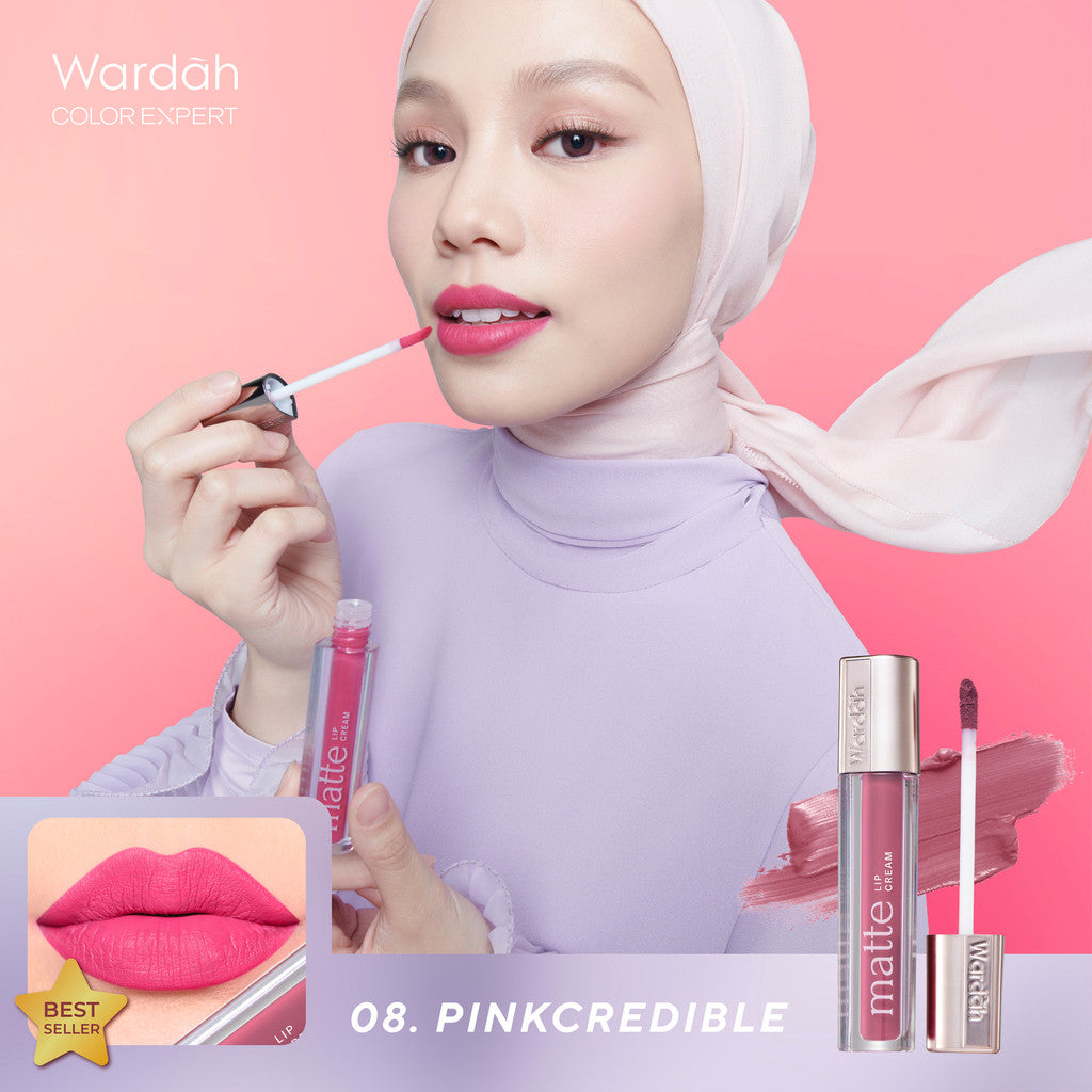 [TINTINTINWIN'S PICKS] Wardah Matte Lip Cream 4 g - Warna Intense dan Tahan Lama - Matte Finish - Teksture Creamy -Liptint-Lip-Stain-Lipgloss-Lipstik-Lip Tint-Lip Matte-Lipstick-Lipcream-Lip Cream- Glossy Lip Longlasting Waterproof Tahan Lama - Makeup