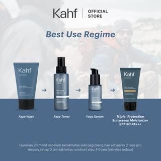 Kahf Sunscreen Moisturizer Triple+ Protection SPF 30 PA+++ 30 ml - Sunscreen Perawatan Wajah Pria - Suitable for Daily Use