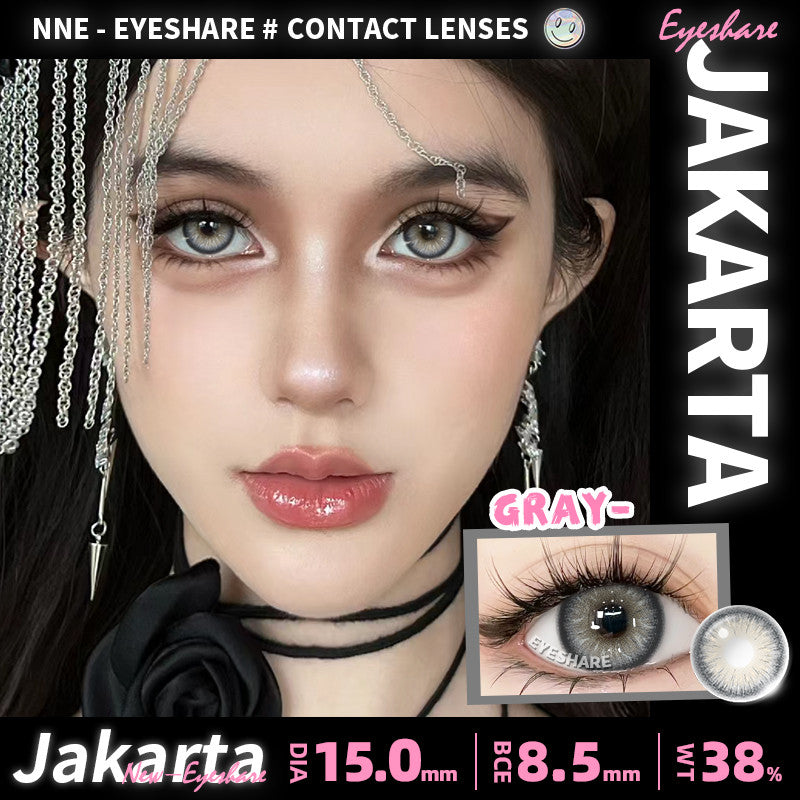Eyeshare Softlens 15mm Big Eyes Black 1Pasang Gray Lensa Kontak