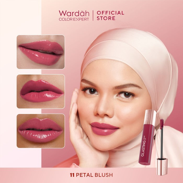 [TINTINTINWIN'S PICKS: OMBRE COVER BIBIR GELAP] NEW! WARDAH Glasting Liquid Lip -Cleopatra Look-- Hi-Pigmented Glass Color, Ringan, Tidak Lengket, Transferproof -Makeup