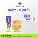 Emina Glow & Fresh - Emina Primer Pore Ranger Total Poreless, Pore Ranger Blur Hydraglow, Loose Powder, Daily Matte Cushion, FREE Bright Stuff Micellar Water 50ml - Blurring, Smooth, Make Up lebih tahan lama
