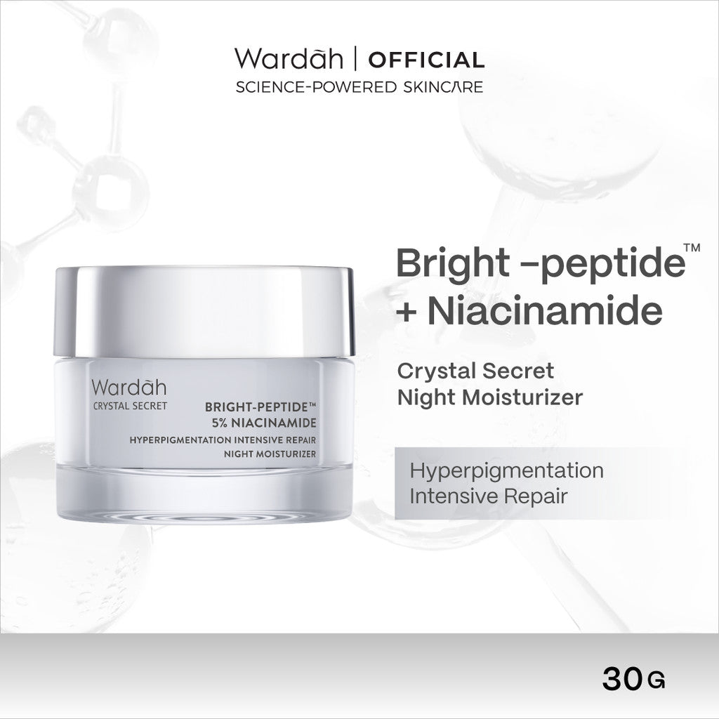 WARDAH Moisturizer Night Cream All Series - Acnederm, Lightening, Perfect Bright, Crystal Secret, Renew You - Pelembab Wajah - Skincare