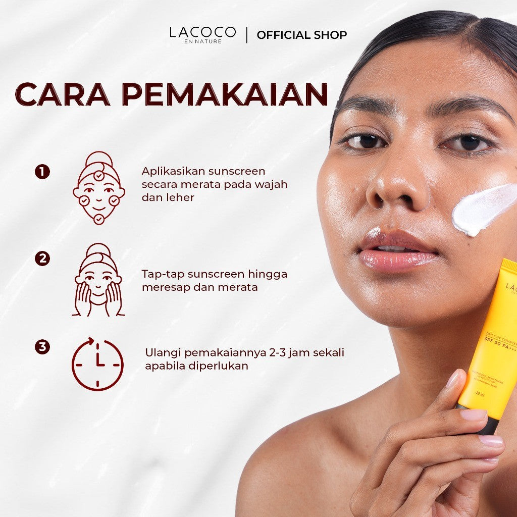 [Lacoco x Ayacahya] Morning Routine Combo - [Daily UV Counter SPF 50 PA++ (20 ml) + Ultimate Golden Swallow Facial Foam (100 ml)]