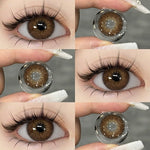 【COD】Softlens Sepasang Lensa kontak warna, lensa warna HOLLAND seri softlen Normal soflen brown Berwarna Lensa Besar Ukuran 14.5mm/Free Lens Case