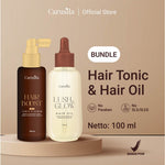 [BUNDLE HAIR TONIC & HAIR OIL] CARUSILA Hair Boost 2in1 Tonic & Serum Lush & Glow Hair Oil Minyak Penumbuh Rambut Tonik Rambut Rosemary Oil Baicapil Carusila