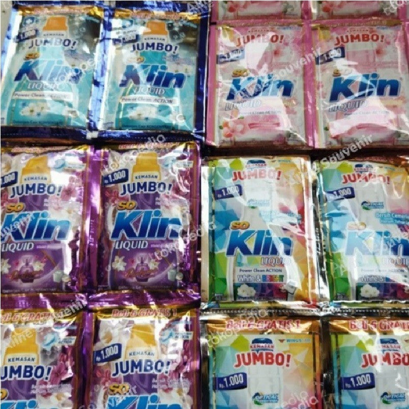 SOKLIN Liquid Detergent Sachet / Sabun Cair Cuci Baju Renceng Murah