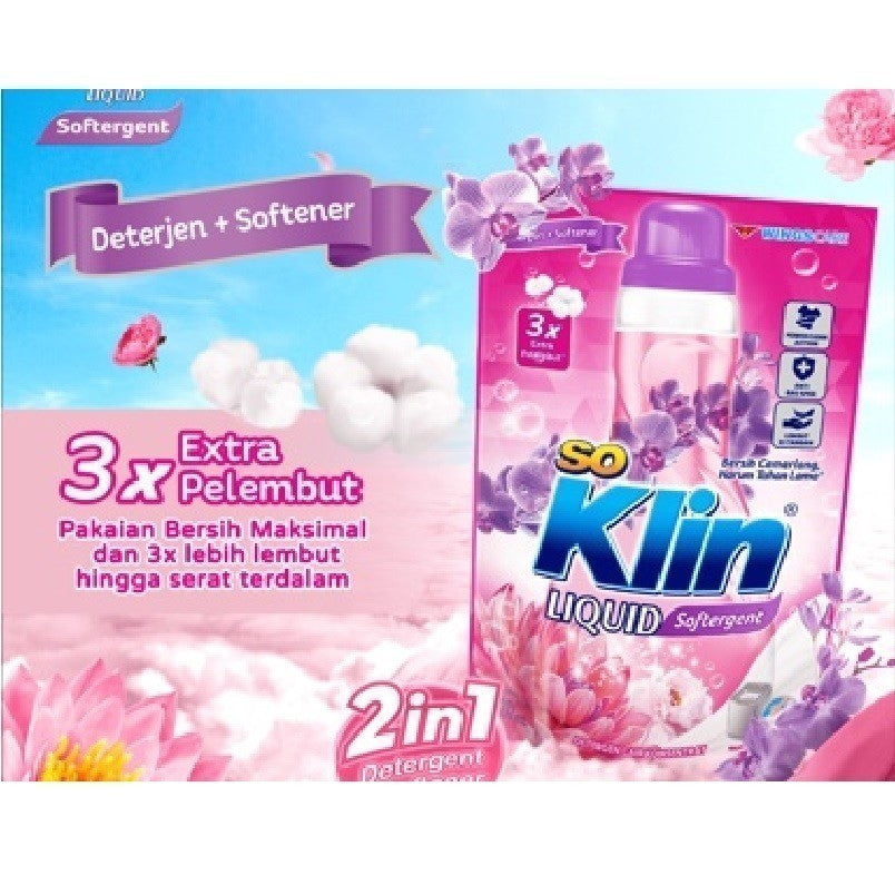 SOKLIN Liquid Detergent Sachet / Sabun Cair Cuci Baju Renceng Murah