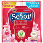 SO SOFT Liqdet DBL R8 Liquid Cair Sachet 80ml Nature Fresh Double Detergent Cair Pelembut Pakaian