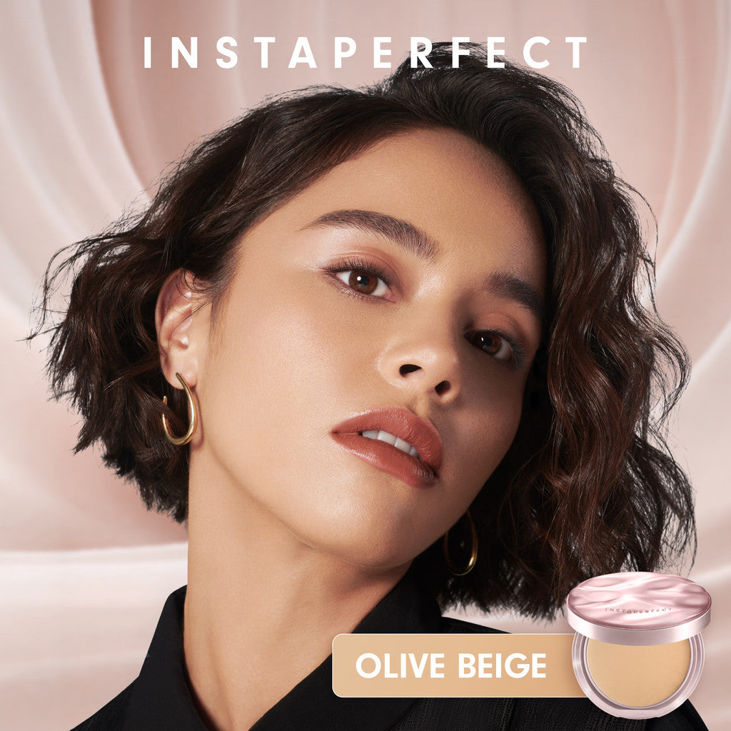 Instaperfect Realskin Filter Glow - Blurring & High Coverage- Instaperfect Skin Blur Filter Powder + Instaperfect Skin Glow Mesh Cushion- Paket Make Up Blurring Wajah