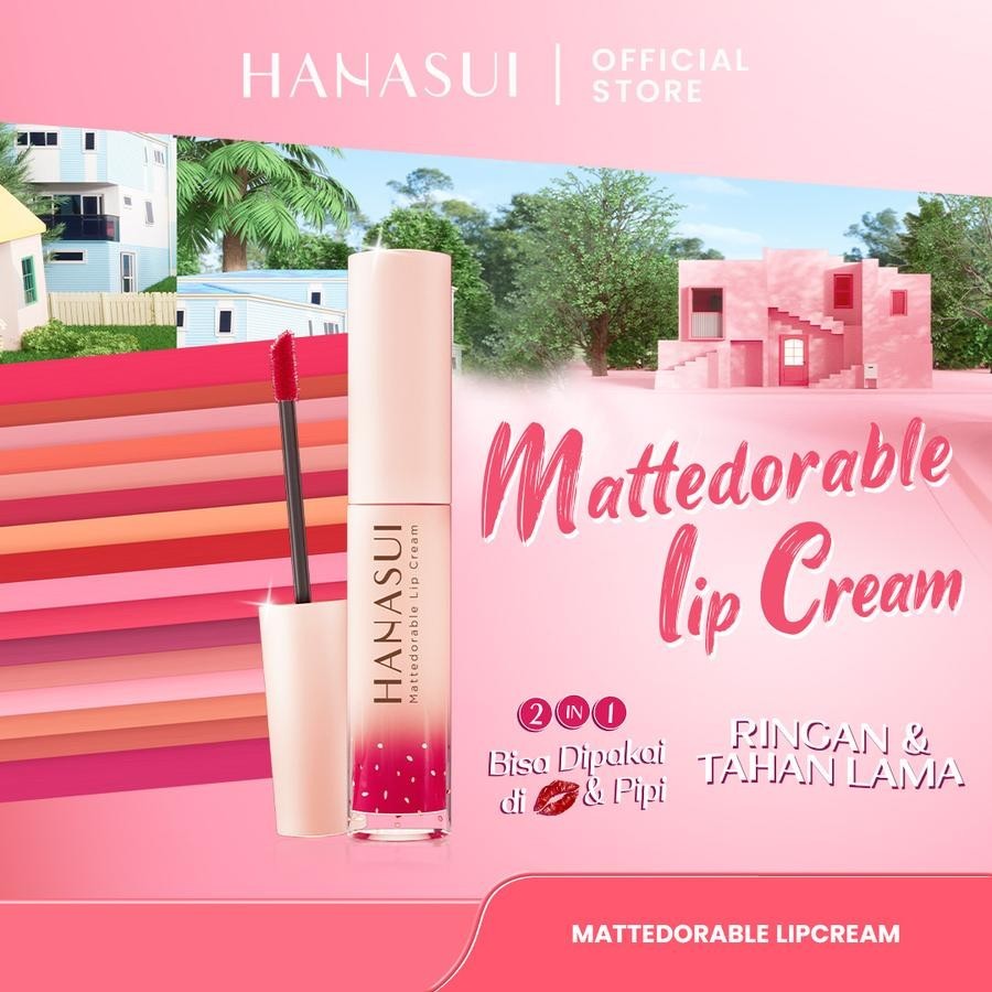 AB - Hanasui Mattedorable Lip Cream [4gr]/ Lip Cream Melembabkan Ringan Tahan Lama Hasil Akhir Velvet Matte Lipcream Lip Cream Liquid Lipstick Liptint Lip Tint Lip Mousse Lip Velvet Lipcream
