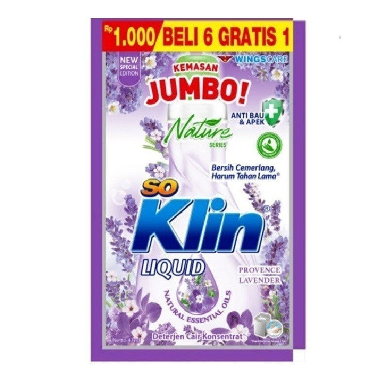 SOKLIN Liquid Detergent Sachet / Sabun Cair Cuci Baju Renceng Murah