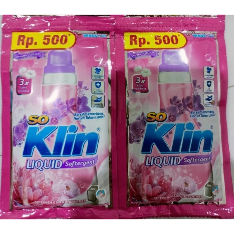 SOKLIN Liquid Detergent Sachet / Sabun Cair Cuci Baju Renceng Murah