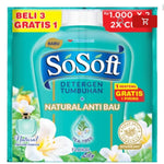 SO SOFT Liqdet DBL R8 Liquid Cair Sachet 80ml Nature Fresh Double Detergent Cair Pelembut Pakaian