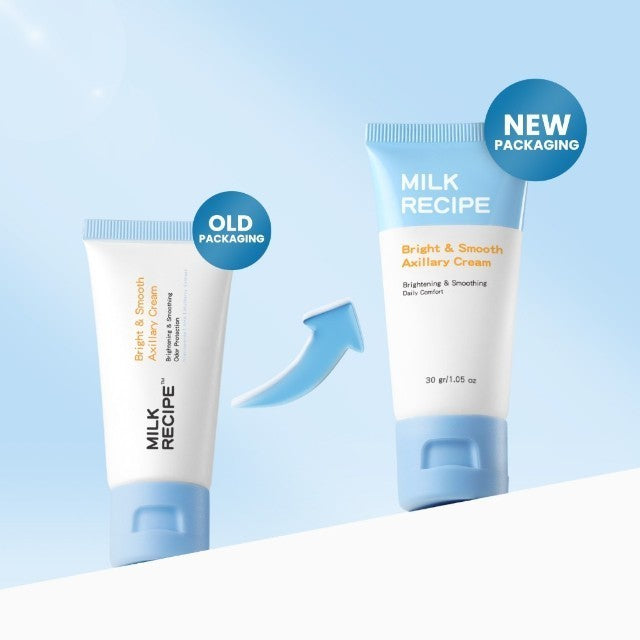Milk Recipe Bright & Smooth Axillary Cream - Krim Pencerah Ketiak Selangkangan Bokong Dan Lipatan Hitam Dengan Niacinamide AHA
