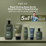 [KAHF BUNDLE 5IN1 PAKET PERAWATAN DAILY USE ESSENTIALS : WAJAH GLOWING, BADAN BERSIH, BEBAS KERINGAT, & WANGI SEHARIAN] Paket Personal Care (Face Wash + Sunscreen + Body Wash + Deodorant + Eau de Toilette) - Suitable for Daily Use