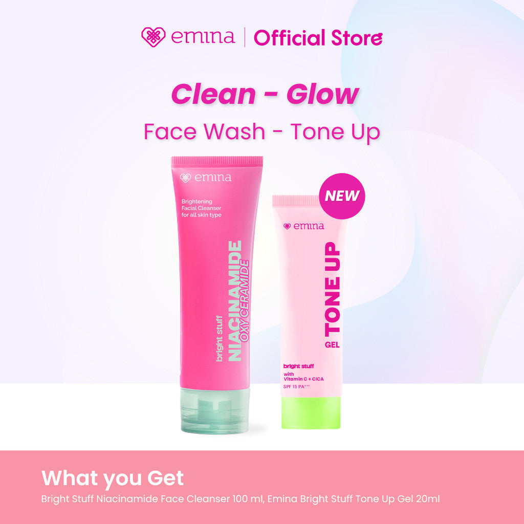 [SPECIAL 11.11] Emina Water Gel Moisturizer 30 g Hydrating - Paket 2in1 Moisturizer, Sunscreen, Face Wash | Mencerahkan & Mengurangi Flek