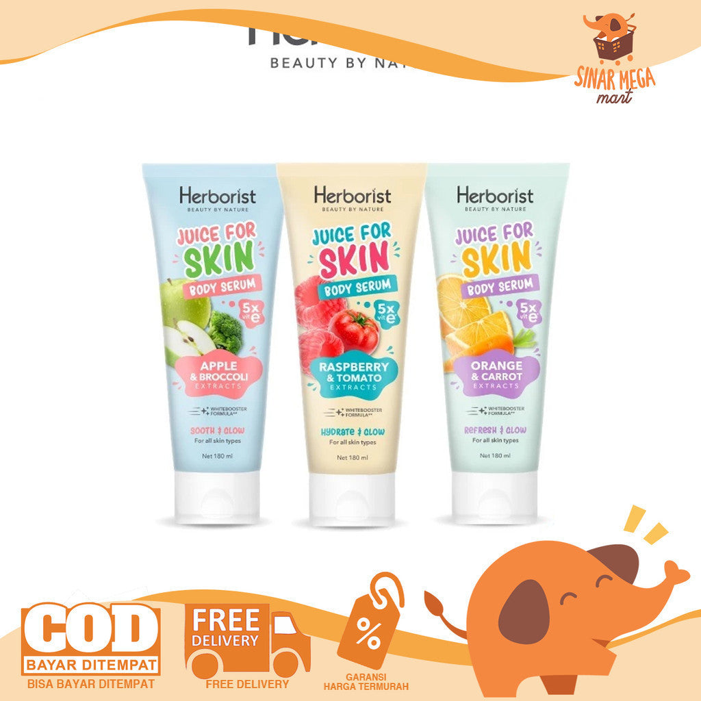 HERBORIST Body Serum Juice For Skin Lotion 80ml - Losion Pelembab Tubuh Travel Size