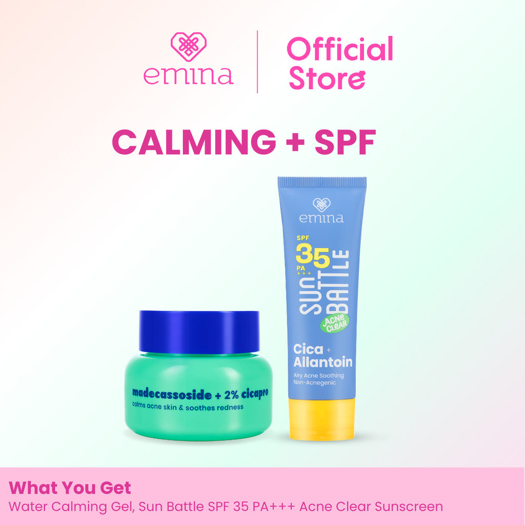 [SPECIAL 11.11] Emina Water Calming Gel Moisturizer 30g | Mengurangi Jerawat & Meredakan Kemerahan, Soothing, untuk Kulit Berminyak/Sensitive, Pelembab Seringan Air