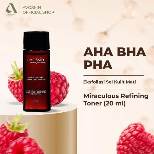 [SPECIAL PRICE] Travel Toner Avoskin Miraculous Refining 20ml-AHA BHA PHA-Eksfoliasi