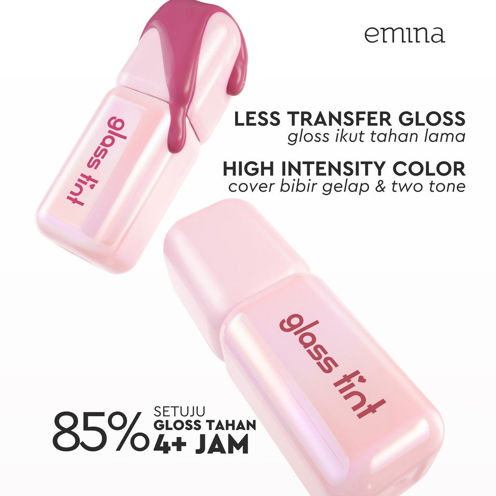 [SPECIAL 11.11] Emina Jelly Stain & Glass Tint - Lip Tint Korea Glossy Ombre Tahan 12 Jam Ringan Longlasting Transferproof SPF 25 Vitamin E Makeup Lip Stain Lembab Lipgloss Lip Matte Lipstick Lip Care Anak Sekolah