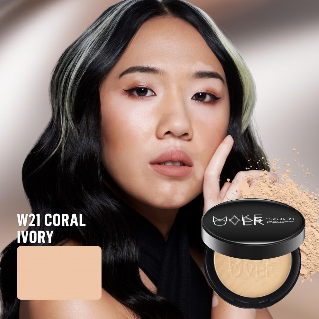 [SPECIAL 11.11] MAKE OVER Powerstay 24H Matte Powder Foundation - Bedak Padat High Coverage Ringan Compact Flawless Make Up Tahan Lama 24 Jam Non-Comedogenic BEST SELLER Poreless Somethin Time Less w Maybe Euphoria Blurring