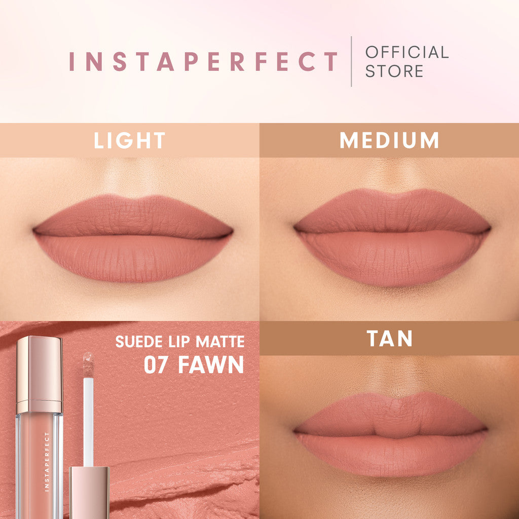 Instaperfect Suede Lip Matte (MLBB Nude Lip Cream, Cover Blurry, Transfer Resistant)-