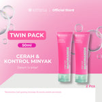 [SPECIAL 11.11] NEW! Emina Niacinamide Oxy Ceramide Brightening Face Wash 50ml 100ml - Sabun Muka Cerah, Glowing, Perbaiki Skin Barrier, Mengontrol Minyak Sebum, Lembab Tanpa Ketarik, Anti Kusam, Cocok untuk semua jenis kulit - Bright Stuff