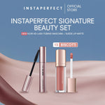 Instaperfect Signature Beauty Set: Bundle Suede Lip Matte + Noir HD Lash Tubing Mascara- Beauty Make Up Set untuk tampilan flawless- Mascara Peel Off - Lip Cream- Lip Matte