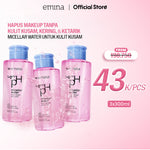 [SPECIAL 11.11] Emina Low pH Micellar Water Complete Series - Kering dan Kusam, Berminyak dan Berjerawat, Kulit Sensitif 125ml & 300ml | Pembersih Wajah Gentle Makeup Remover Double Cleansing Acne Skin Mencerahkan Menghaluskan Brightening Glowing
