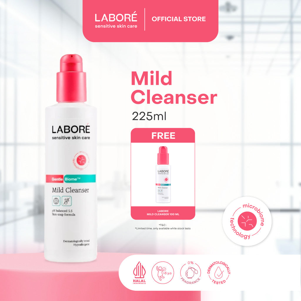 Labore Sensitive Skin Care GentleBiome Mild Cleanser 225 ml - Pembersih Wajah - Lembut - Cocok untuk Kulit Sensitif - Melembabkan